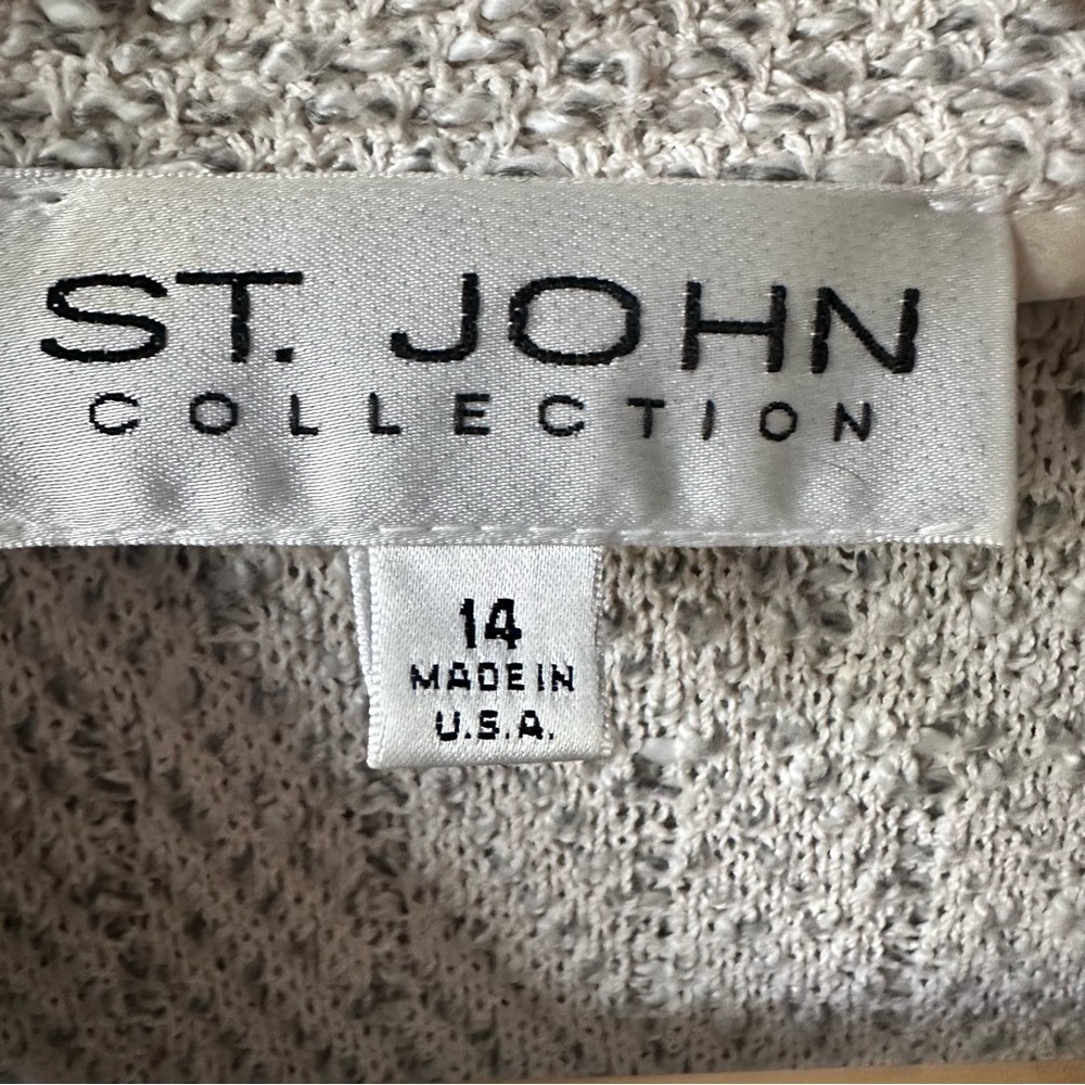 St John Collection Knitted Jacket Cream Size 14 Wool - Picture 4 of 8